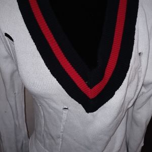 Cheap Monday Distress Long Sleeve Tennis Sweater